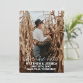 Rustiek Boerderij Save the Date (Staand voorkant)