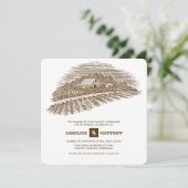 rustiek | BOERDERIJ | Schuur Houten Bruiloft Kaart (Staand voorkant)