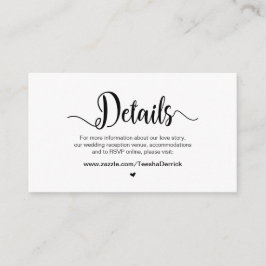 Rustiek Boerderij script, huwelijksdetails Informatiekaartje