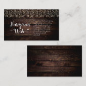 Rustiek Boerderij String Lights, Hout, Honeymoon W Informatiekaartje (Voorkant / Achterkant)