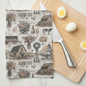 rustiek Boerderij Theedoek (Quarter Fold)