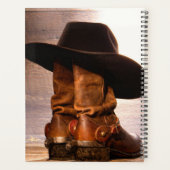 Rustiek Boerderij western land schuur hout cowboy  Planner (Achterkant)