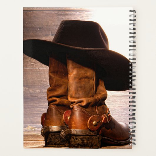 Rustiek Boerderij western land schuur hout cowboy  Planner (Achterkant)