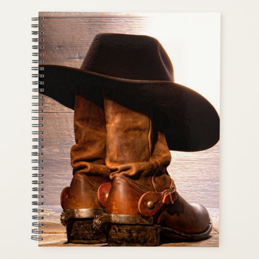 Rustiek Boerderij western land schuur hout cowboy  Planner (Voorkant)