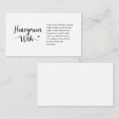 Rustiek Boerderij, zwart script, huwelijksreis wen Informatiekaartje (Voorkant / Achterkant)