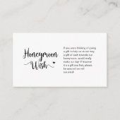 Rustiek Boerderij, zwart script, huwelijksreis wen Informatiekaartje (Voorkant)