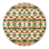 rustiek boerderijpatroon keramische knop (Voorkant)