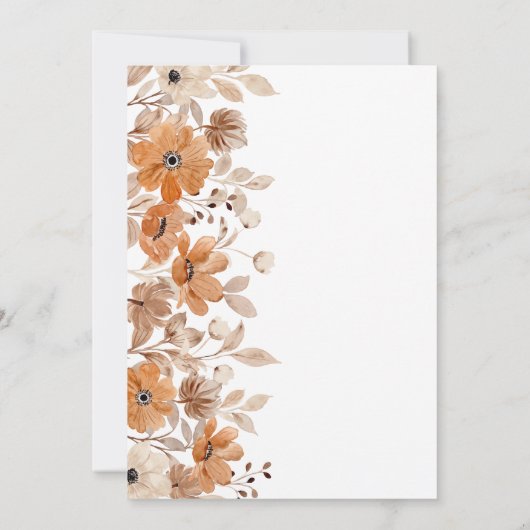 Rustiek Boheems Bloemen Verloving Bedankkaart (Achterkant)