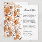 Rustiek Boheems Bloemen Verloving Bedankkaart (Voorkant / Achterkant)