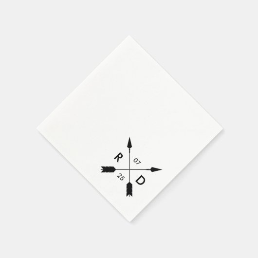 Rustiek & Boheems | gekruiste pijl | Aangepaste br Servetten (Hoek)