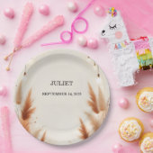 Rustiek Boho Autumn Ombre Bruin Vrijgezellenfeest Papieren Bordje (Feest)