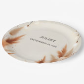 Rustiek Boho Autumn Ombre Bruin Vrijgezellenfeest Papieren Bordje (Gekanteld)