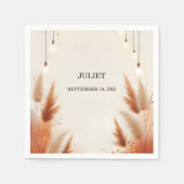 Rustiek Boho Autumn Ombre Bruin Vrijgezellenfeest Servet (Voorkant)