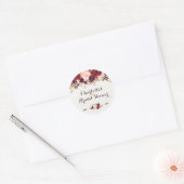 Rustiek Boho Bloemen Vrijgezellenfeest Favor Stick Ronde Sticker (Envelop)