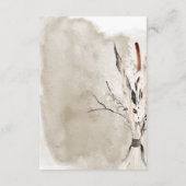 Rustiek Boho boeket Moderne bruiloft Details Informatiekaartje (Achterkant)