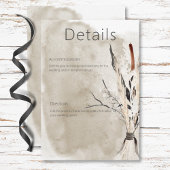 Rustiek Boho boeket Moderne bruiloft Details Informatiekaartje