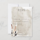 Rustiek Boho Boeket Moderne bruiloft RSVP Kaartje (Voorkant)