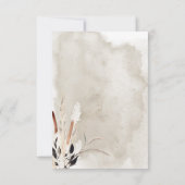 Rustiek Boho Boeket Moderne bruiloft RSVP Kaartje (Achterkant)