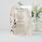 Rustiek Boho boeket Moderne receptie Informatiekaartje (Staand voorkant)