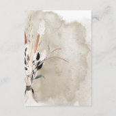 Rustiek Boho boeket Moderne receptie Informatiekaartje (Achterkant)