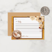 Rustiek Boho Floral Baby shower Beste Baby Kaarten Notitiekaartje (Voorkant / Achterkant in situ)