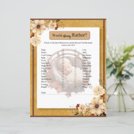Rustiek Boho Floral Baby shower zou mama liever