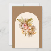 Rustiek Boho Floral Cheetah Meisje Baby shower Kaart (Achterkant)