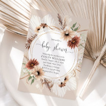 Rustiek Boho Floral Lijst Baby shower