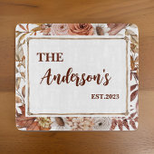 Rustiek Boho Floral Monogram Aangepast Snijplank