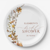 Rustiek Boho Floral Vrijgezellenfeest Papieren Bordje (Voorkant)