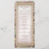 Rustiek Boho Floral Wedding Flat Programma Programmakaart (Achterkant)