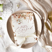 Rustiek Boho Garden Flowers Verloving Kaart