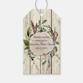 Rustiek Boho groen Vrijgezellenfeest dank u Cadeaulabel