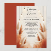 Rustiek Boho Herfst Ombre Bruin repetitie diner Kaart (Voorkant / Achterkant)