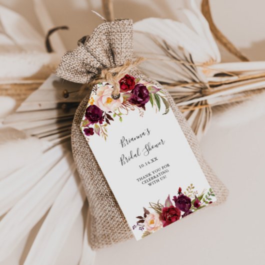 Rustiek Boho Kleurrijk Bloemen Vrijgezellenfeest Cadeaulabel