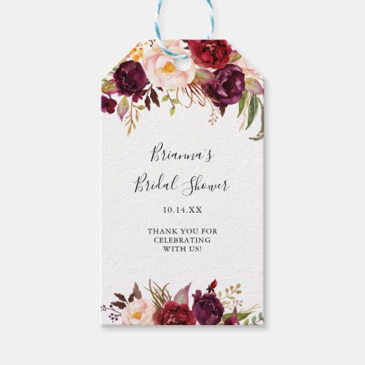 Rustiek Boho Kleurrijk Bloemen Vrijgezellenfeest Cadeaulabel (Voorkant)