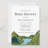 Rustiek Boho Landscape Baby shower Kaart (Voorkant)