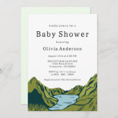 Rustiek Boho Landscape Baby shower Kaart (Voorkant / Achterkant)