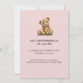 Rustiek Boho Meisje Baby shower Nursery Wieg Kaart (Achterkant)