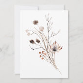 Rustiek Boho Neutral Dried Flowers Vrijgezellenfee Kaart (Achterkant)
