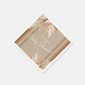 Rustiek Boho Pampas Grass Baby shower Servet (Hoek)