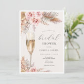 Rustiek Boho Pampas Grass Vrijgezellenfeest Kaart (Staand voorkant)