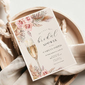 Rustiek Boho Pampas Grass Vrijgezellenfeest Kaart