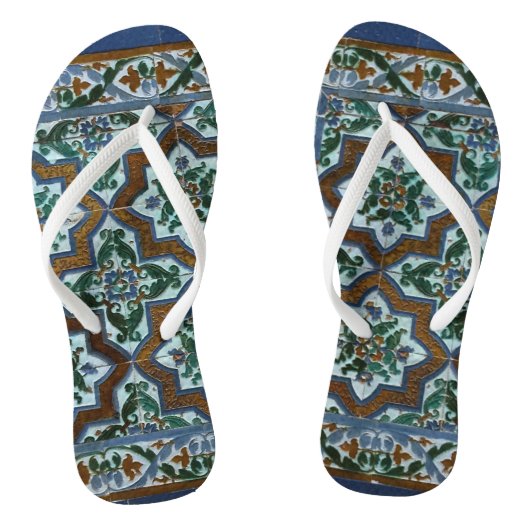 Rustiek Boho patroon Teenslippers (Voetbed)