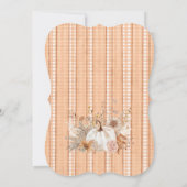 Rustiek Boho pompoen Baby shower Kaart (Achterkant)