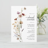 Rustiek Boho repetitie diner Kaart (Staand voorkant)