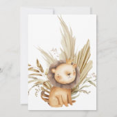Rustiek Boho Safari Dieren Baby shower Bedankkaart (Achterkant)
