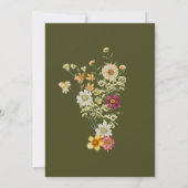 Rustiek Boho Sage Green Wildflower Baby shower Kaart (Achterkant)