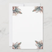 Rustiek Boho Silver & Roze Bloemen Vrijgezellenfee Kaart (Achterkant)