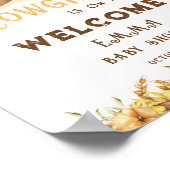 Rustiek Boho Wild West Meisje Baby shower Welkom Poster (Hoek)